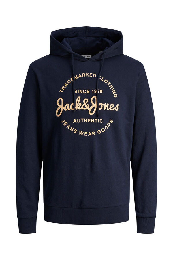 Jack & Jones PLUS Sudadera capucha est&aacute;ndar plus azul