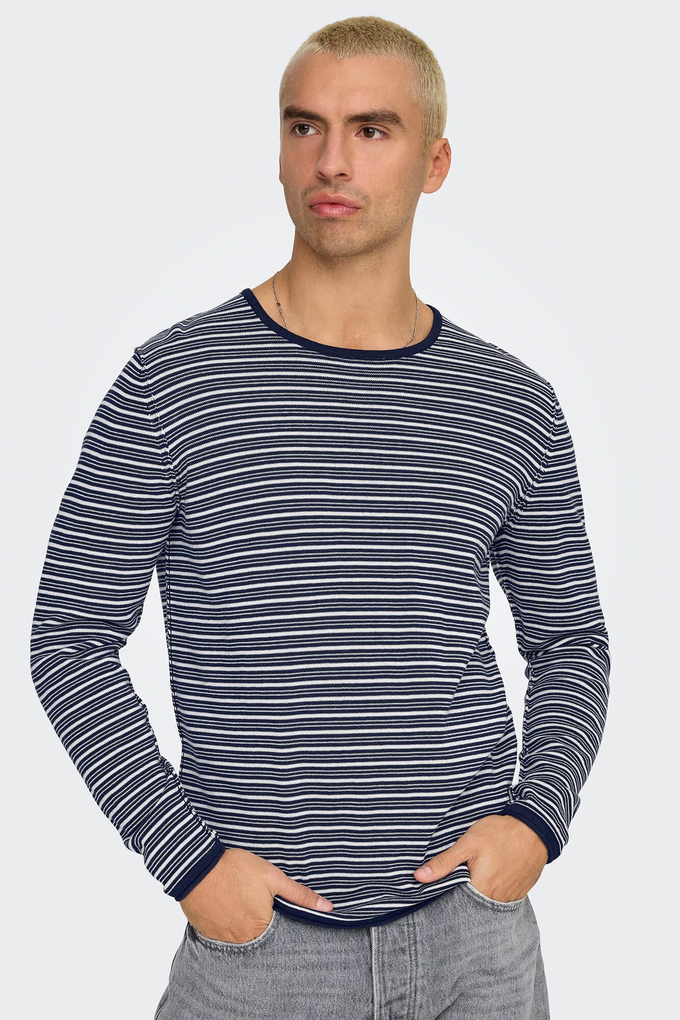 Only & Sons Jersey de hombre de cuello redondo regular fit