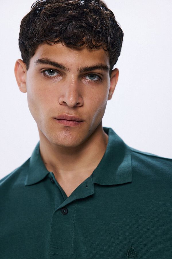 Springfield Polo piqué estructura regular fit verde