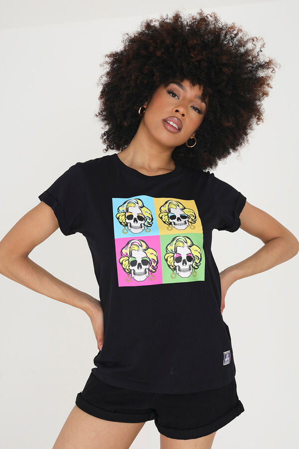 Brave Soul T-shirt de manga curta estampada preto