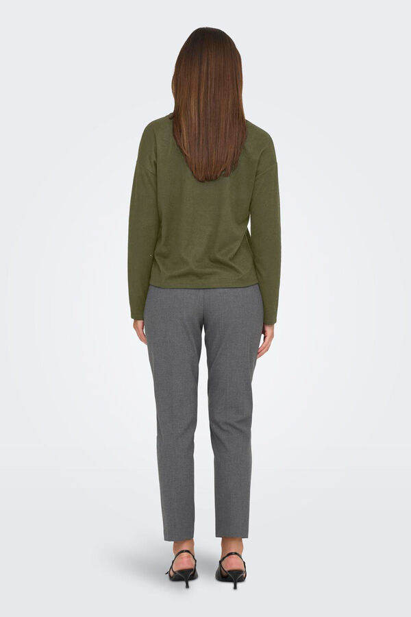 JDY Top de manga comprida verde