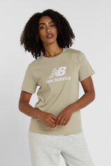 New Balance Camiseta New Balance Jersey Stacked Logo bege