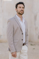 Celopman Blazer Punto Mezcla beige