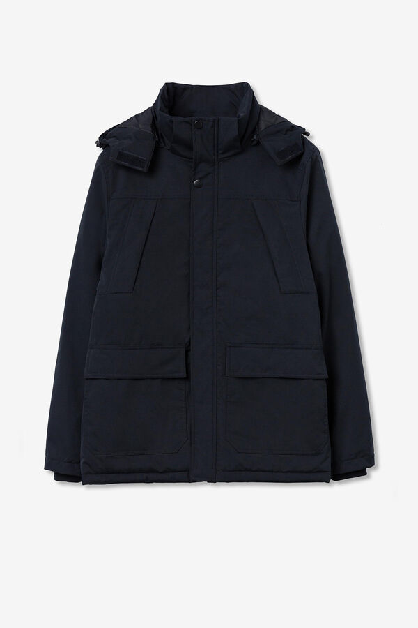 Tiffosi Casaco acolchoado com capuz remov&iacute;vel azul