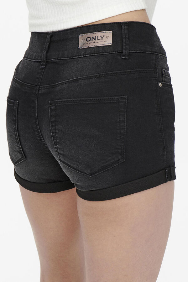 Only Shorts Vaqueros negro