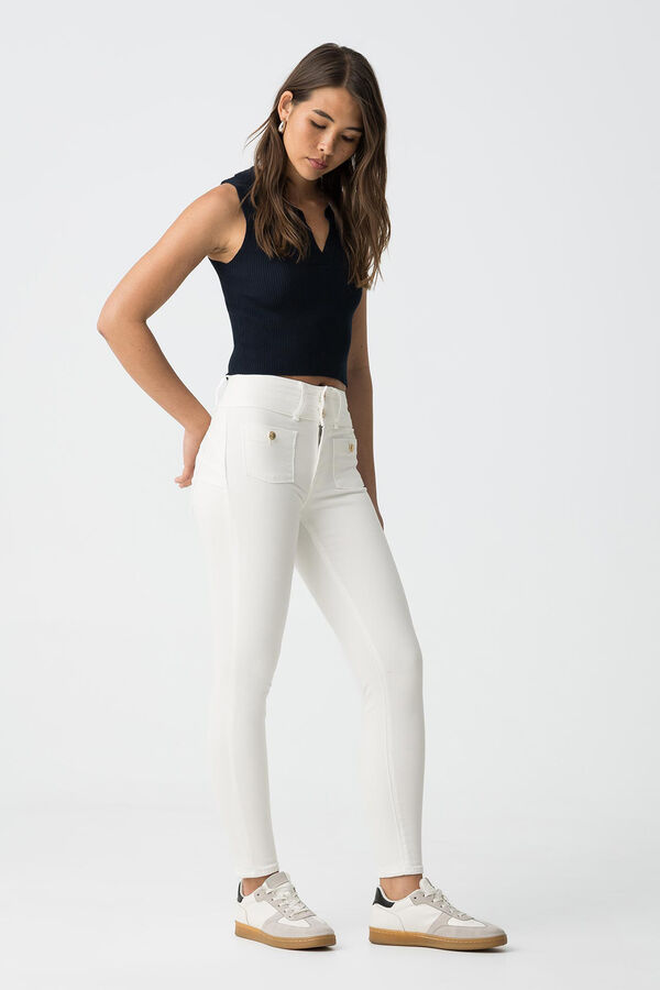 Tiffosi Jeans Skinny cintura alta blanco