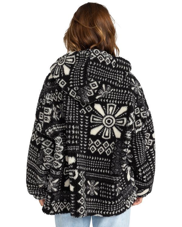 Roxy Polar con capucha y media cremallera para Mujer blanco