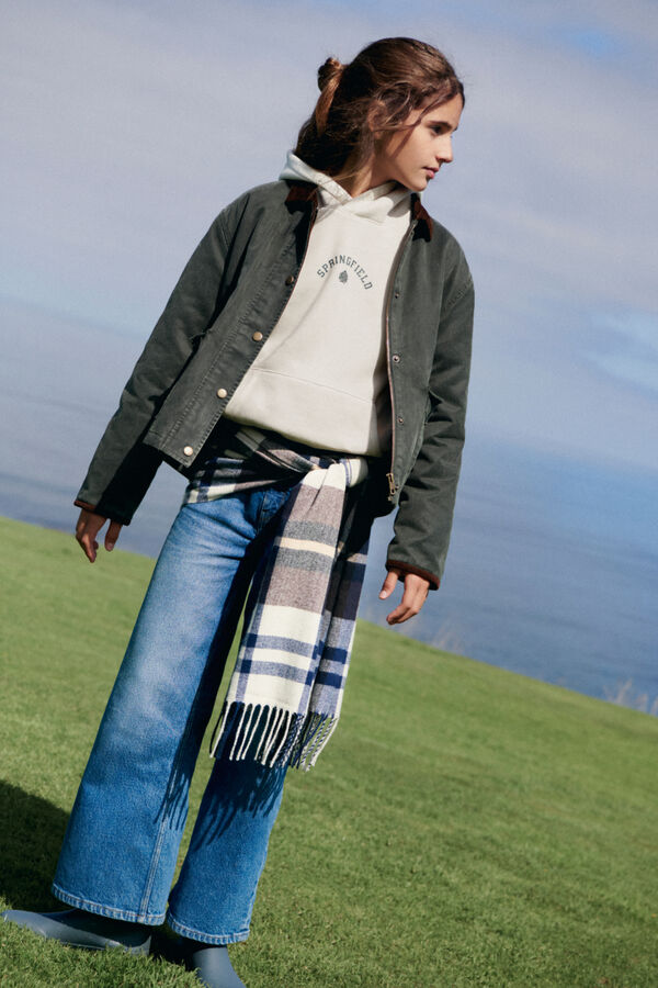 Springfield Kids denim jeans culotte para meninas azul