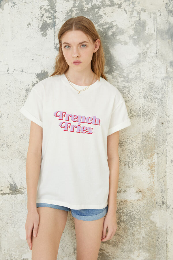 Springfield T-shirt estampado gráfico cinza