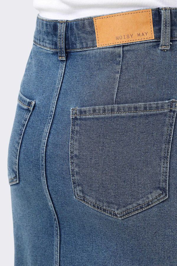 Noisy May Saia comprida denim azul