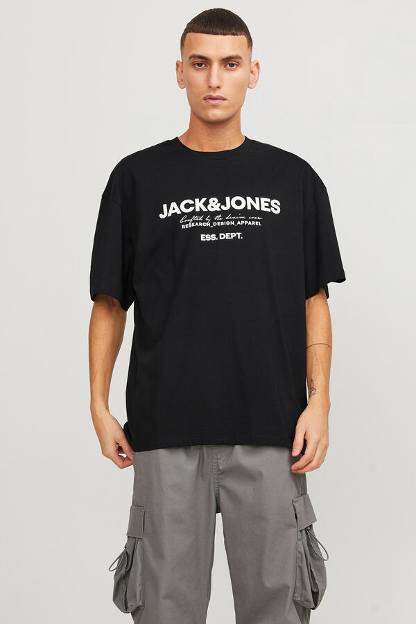Jack & Jones Camiseta relaxed fit logo negro