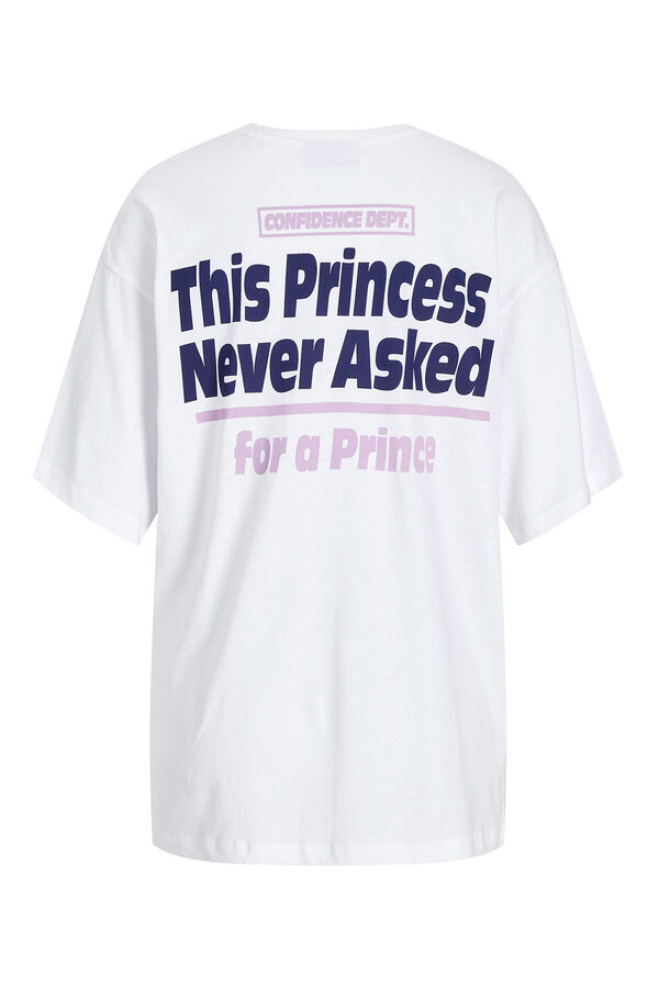 Jack & Jones Camiseta oversize con estampa blanco