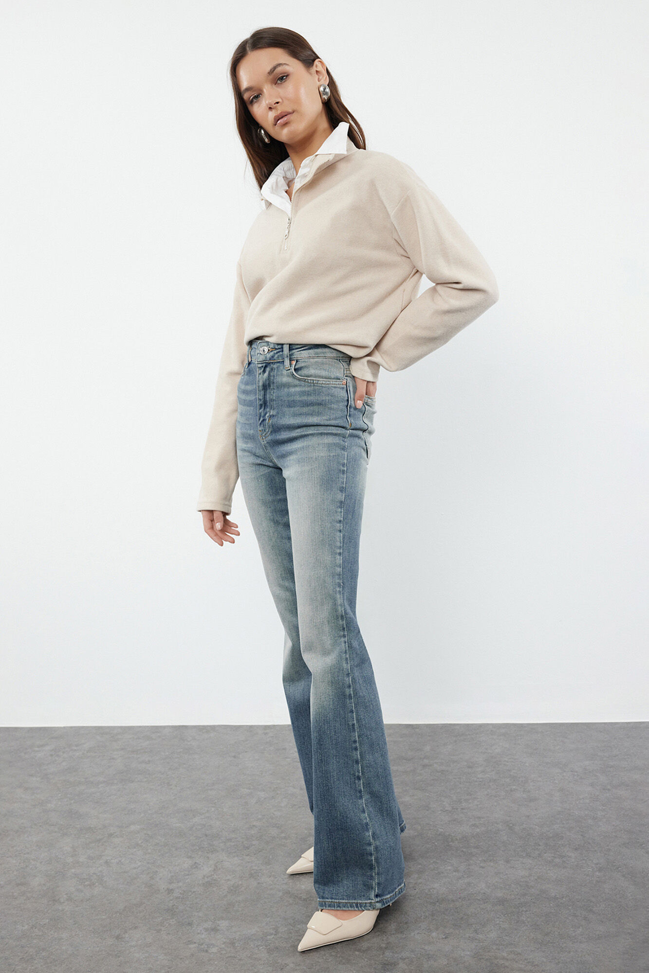 Trendyol Cal&ccedil;a cal&ccedil;a boca de sino 