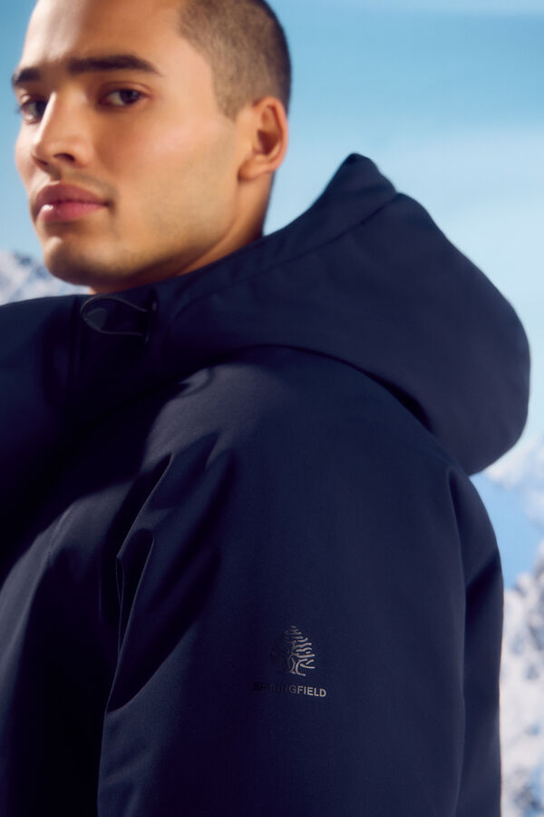 Springfield Parka corta acolchada t&eacute;rmica azul