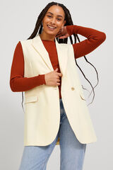 Jack & Jones Chaleco largo tejido tayloring beige