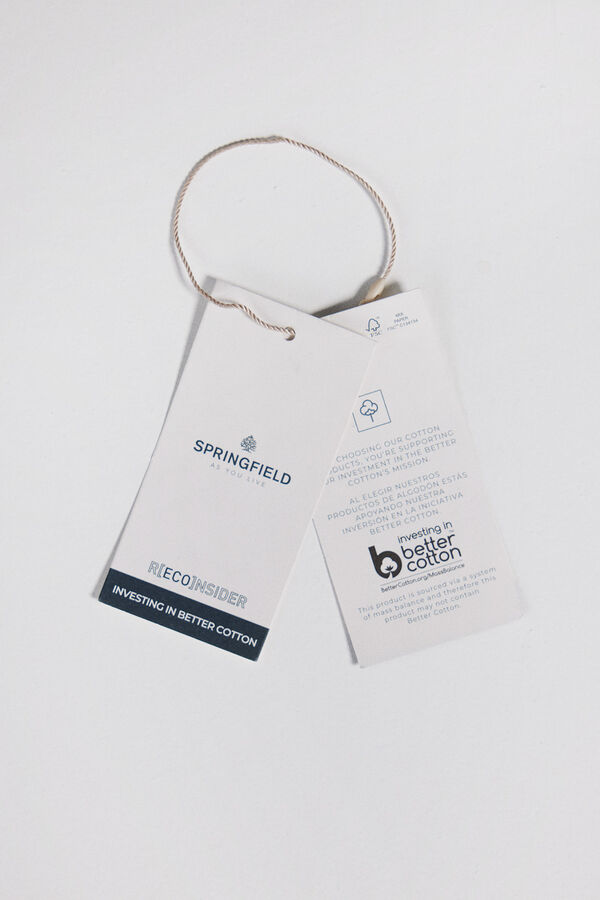 Springfield Camisa manga curta r&uacute;stica branco