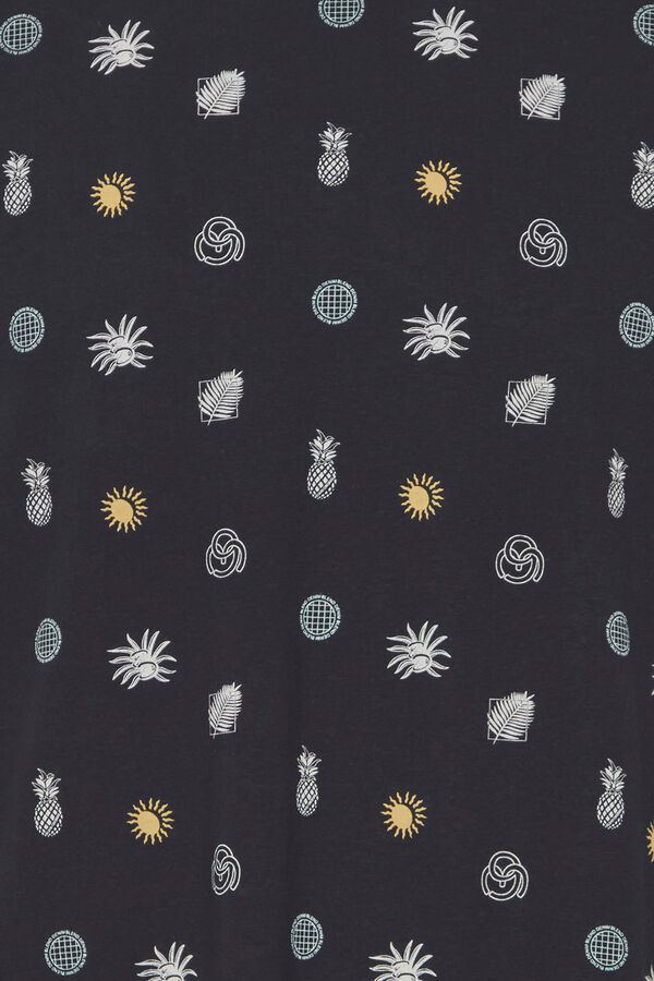 Blend T-shirt Manga Curta - Mini Print  preto