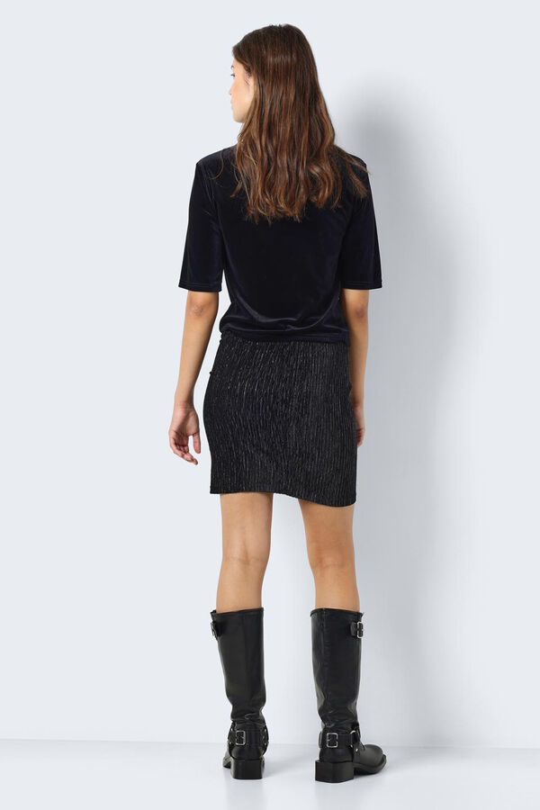 Noisy May Falda canale con lurex negro