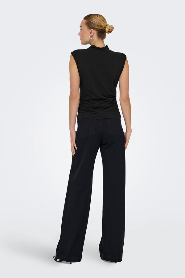 JDY Top sin mangas negro