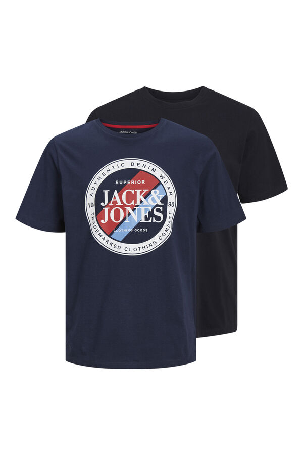 Jack & Jones PLUS Pack de 2 camisetas Plus negro