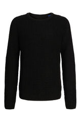 Jack & Jones Junior Jerey b&aacute;sico de punto negro