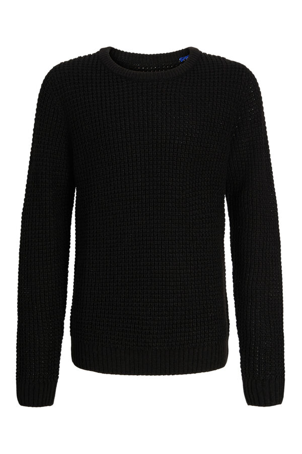 Jack & Jones Junior Jerey b&aacute;sico de punto negro