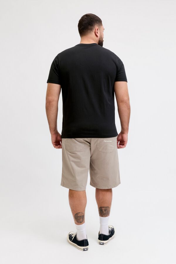 Jack & Jones PLUS T-shirt de manga curta estampada preto