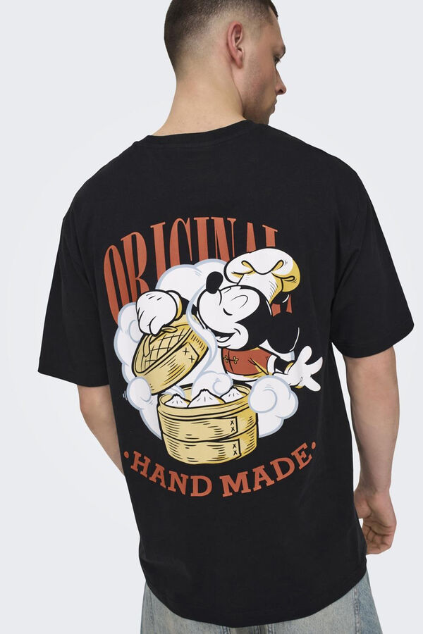 Only & Sons Camiseta disney mickey negro