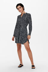 Only Vestido curto de corte t&uacute;nica preto