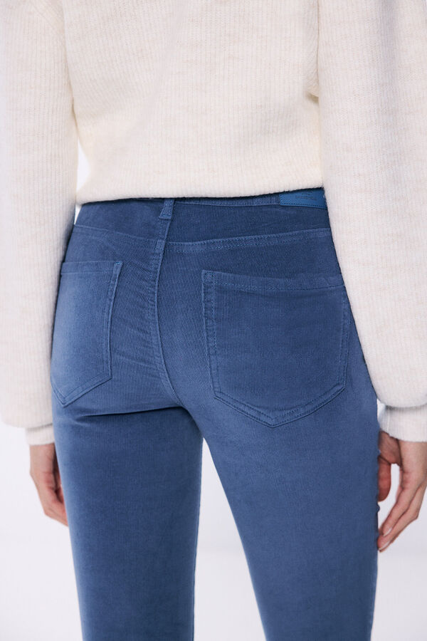 Springfield Pantalones slim pana azul