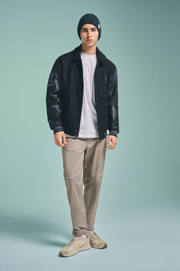 Springfield Pedri x Springfield Cominada Varsity Bomber preto