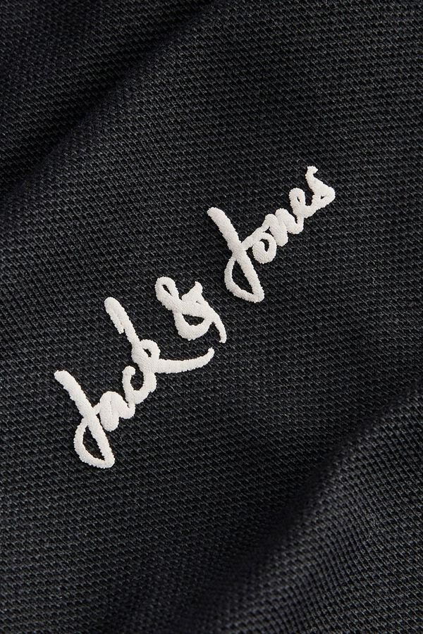 Jack & Jones PLUS Polo piqu&eacute; algod&oacute;n negro