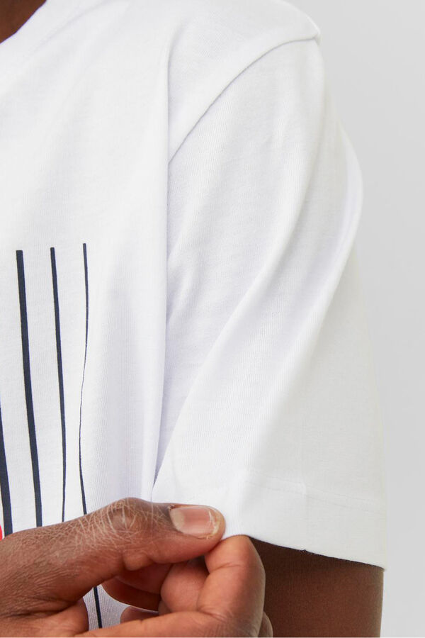 Jack & Jones Junior Camiseta estampada regular fit branco