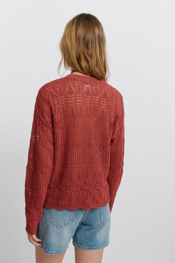 Springfield Camisola pointelle borgonha
