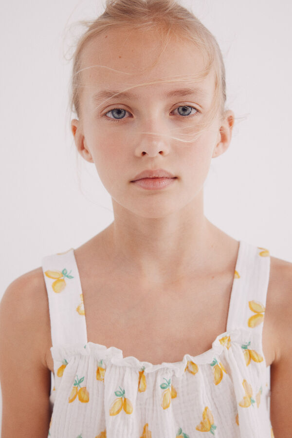 Springfield Kids Top limão para meninas branco