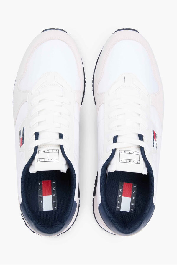 Tommy Jeans Sapatilhas runner Tommy Jeans brancas com detalhes em contraste branco