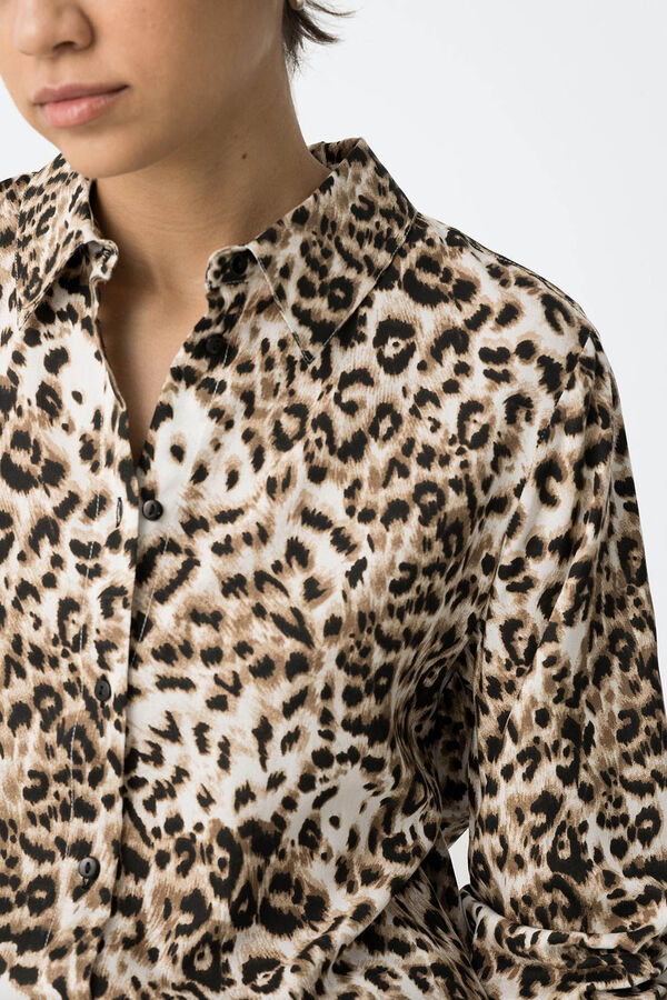 Tiffosi Camisa Estampado Leopardo nude