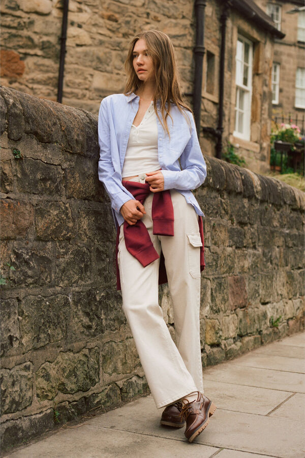 Springfield Pantal&oacute;n cargo algod&oacute;n beige