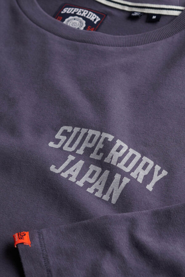 Superdry Camiseta cuello redondo gris