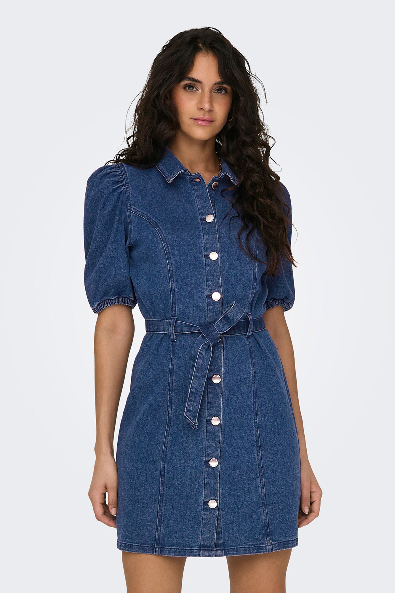 Only Vestido curto em denim