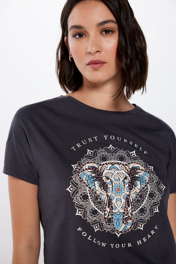 Springfield Camiseta Gr&aacute;fica &Eacute;tnica amarillo