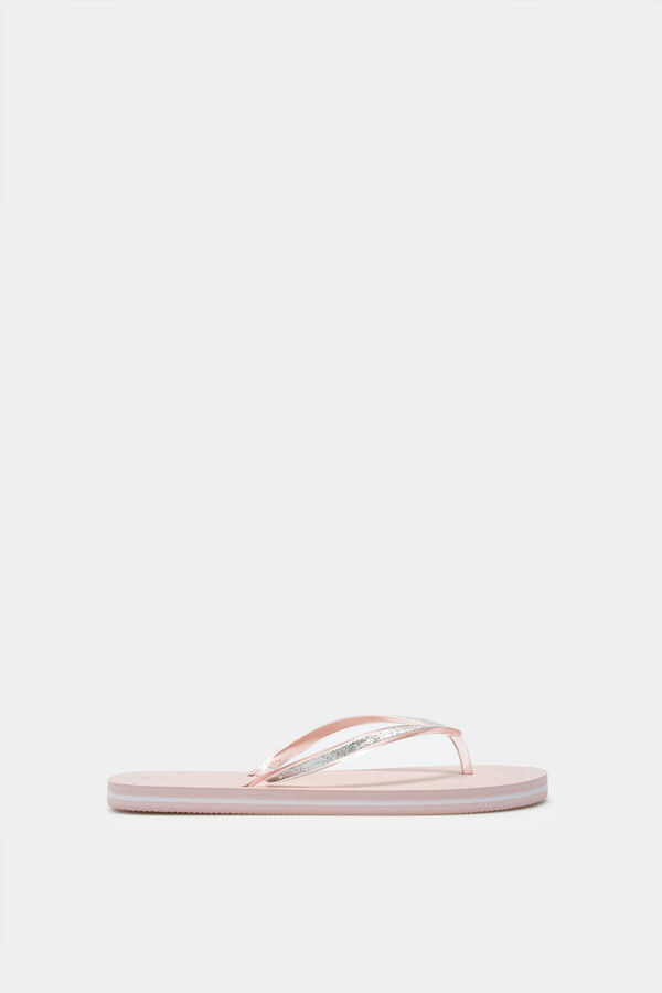 Champion Chinelo praia de mulher rosa