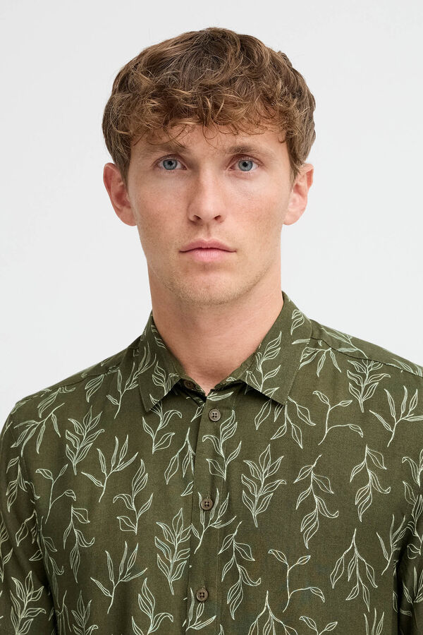 Blend Camisa de manga curta Bhadan     Caqui escuro