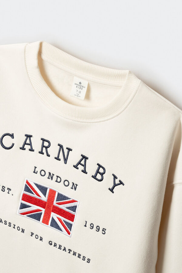 Springfield Kids Sudadera bandera UK ni&ntilde;a nude