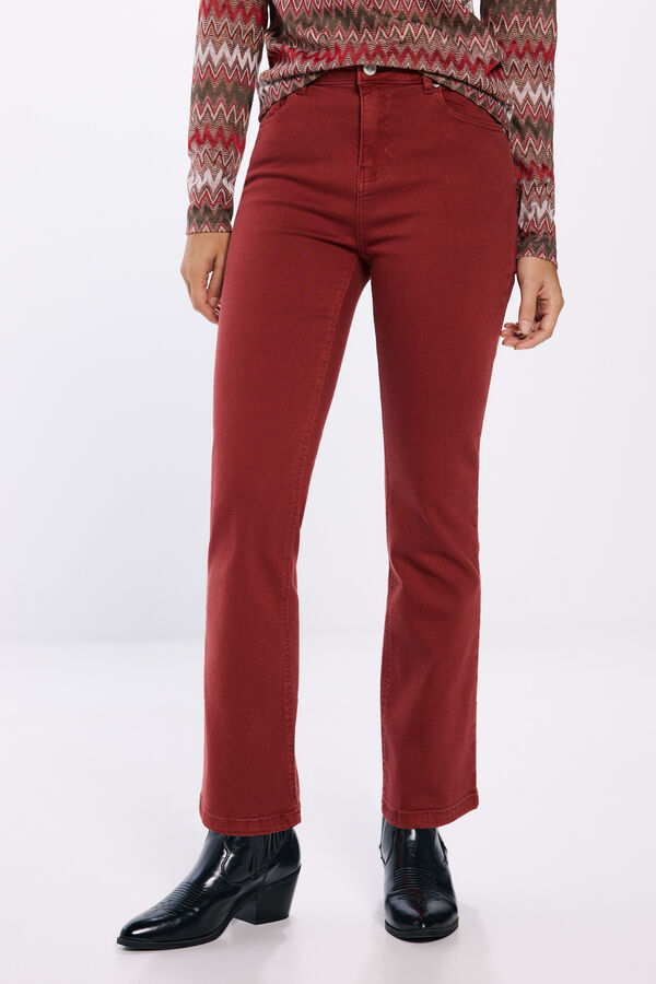 Springfield Jeans kick flare color burdeos