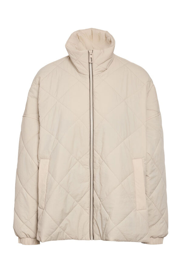 Noisy May Chaqueta quilted cremallera gris