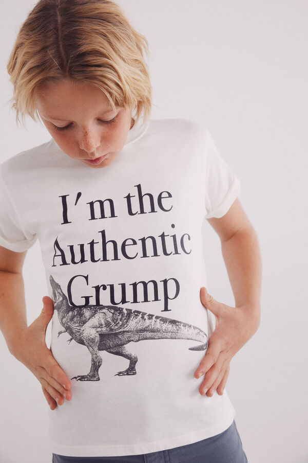 Springfield Kids Camiseta dinosaurio ni&ntilde;o marfil