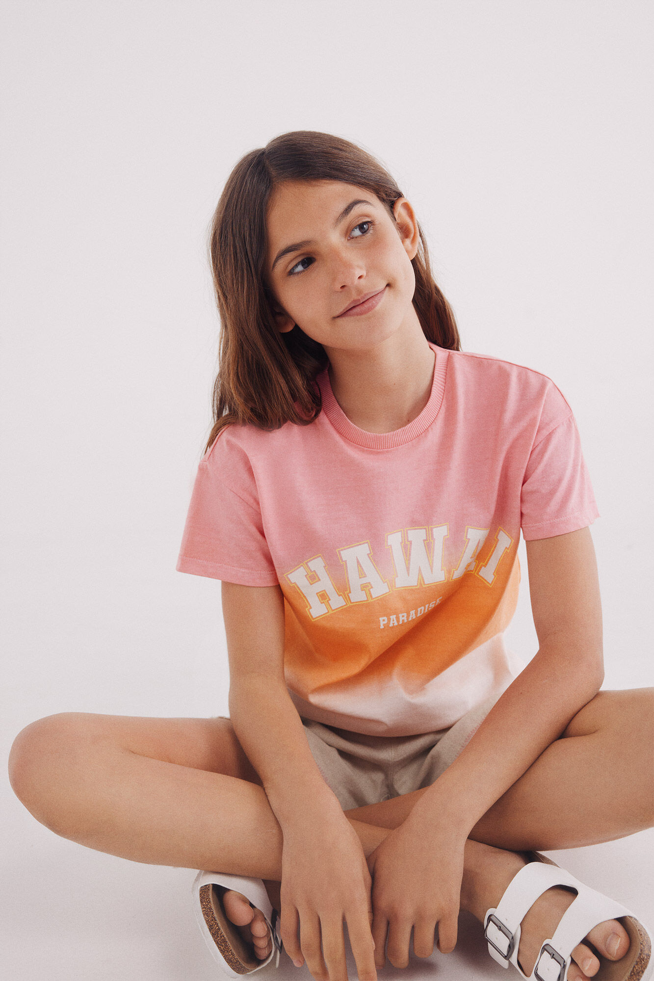 Springfield Kids Camiseta feminina dip dye