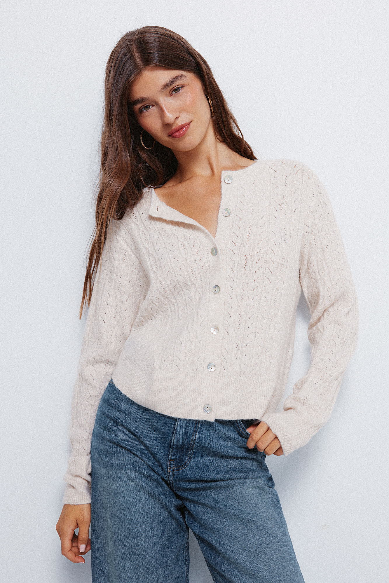 Springfield Cardigan pointelle