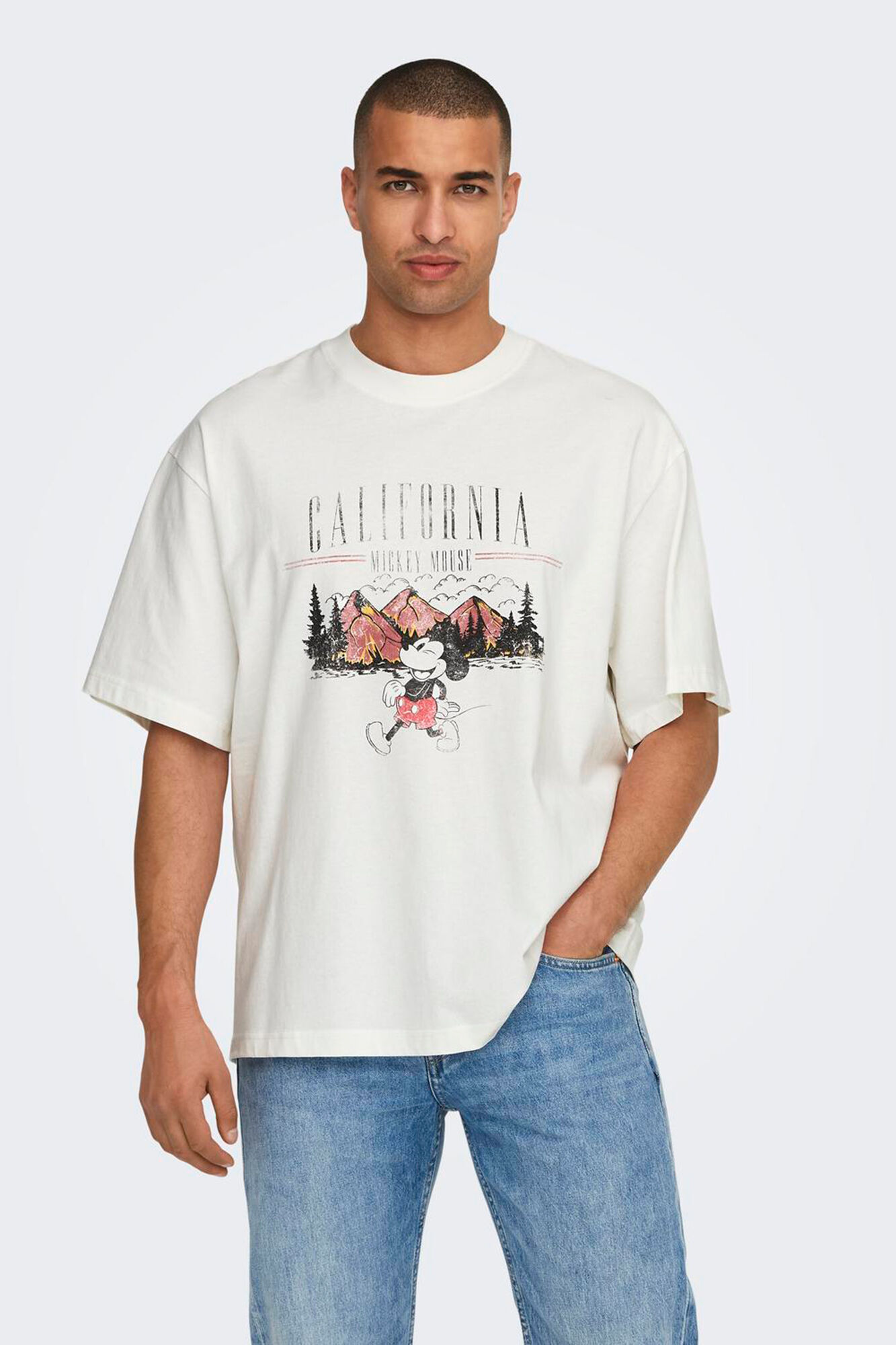 Only & Sons Camiseta de manga corta y dibujo frontal